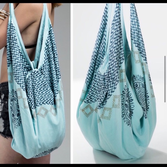 New! Mint Boho Carry Bag (thick material) - Picture 5 of 7